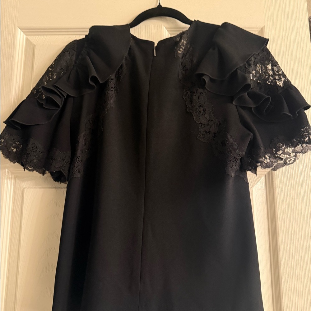 Rebecca Taylor Black Lace Ruffle Blouse